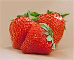 Fresh juicy strawberry on background