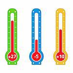 Simple thermometers, vector eps10 illustration