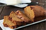 Fresh homemade baked Autumn pumpkin quick bread