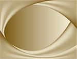 abstract gold background. wavy folds of silk. Vector illustration
