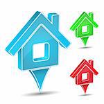 Icon of a house, vector eps10 illustration