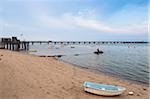 Rowboat on Shore in Harbour, Provincetown, Cape Cod, Massachusetts, USA