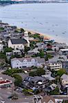 Vue d'ensemble de la ville et port, Provincetown, Cape Cod, Massachusetts, USA