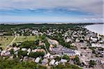 Vue d'ensemble de la ville et littoral, Provincetown, Cape Cod, Massachusetts, USA