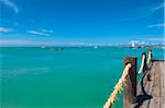 Pelican Pier and Ocean, Palm Beach, Aruba, Lesser Antilles, Caribbean