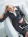 Businesswoman using tablet computer