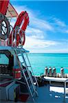 Scuba Dive Boat and Ocean, Aruba, Leeward Antilles, Lesser Antilles, Caribbean