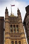 Low Angle View of Victoria Tower, Westminster Palace, Westminster, London, England