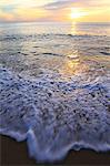 Waves splashing on the beach in Fukui Prefecture