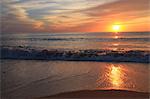 Waves splashing on the beach in Fukui Prefecture