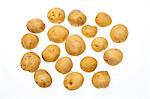 Potatoes against white background