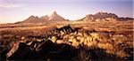 Überblick über die Landschaft Spitzkoppe, Namibia, Afrika