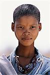 Portrait de Bushman enfant plein air Namibie, Afrique