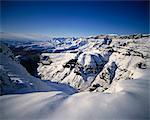 Schneebedeckte Berge Drakensberg, KwaZulu-Natal in Südafrika