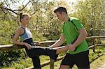 Young couple jogging