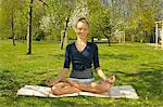 Young woman doing yoga