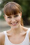 Young woman smiling, portrait