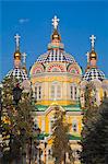 Zenkov Cathedral, built entirely of wood, Panfilov Park, Almaty, Kazakhstan, Central Asia, Asia