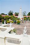 Stupa of King Norodom at The Silver Pagoda, (Temple of the Emerald Buddha), The Royal Palace, Phnom Penh, Cambodia, Indochina, Southeast Asia, Asia