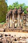 The Terrace of the Elephants, Angkor Thom, UNESCO World Heritage Site, Siem Reap, Cambodia, Indochina, Southeast Asia, Asia