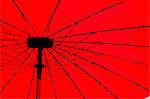 Parapluie rouge fermer vers le haut, Vientiane, Laos, Indochine, Asie du sud-est, Asie