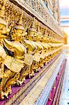 Guardian statues at Temple of the Emerald Buddha (Wat Phra Kaew), The Grand Palace, Bangkok, Thailand, Southeast Asia, Asia