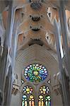 Intérieur du Temple de Sagrada Familia, Barcelone, Catalogne, Espagne, Europe