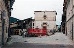 La Misericordia showing the destruction of the 2009 eathquake, Aquila, Abruzzi, Italy, Europe