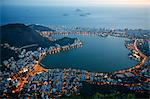 Blick auf die Lagoa Rodrigo de Freitas See, Rio De Janeiro, Brasilien, Südamerika