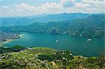 Phewa Tal, vue depuis l'Asie occidentale de la région, au Népal, Sarangkot, Zone de Gandaki,