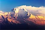 Dhaulagiri Himal von Khopra, Annapurna Conservation Area, Dhawalagiri (Dhaulagiri), Western Region (Pashchimanchal), Nepal, Himalaya, Asien gesehen