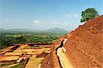 Vue depuis le sommet de Sigiriya (Lion Rock), patrimoine mondial de l'UNESCO, Sri Lanka, Asie
