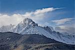 Mount Sneffels avec la neige fraîche, les montagnes de San Juan, Uncompahgre National Forest, Colorado, États-Unis d'Amérique, l'Amérique du Nord