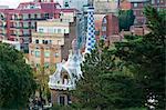 Eingang Park Guell Park (Parc Güell), UNESCO Weltkulturerbe, Barcelona, Katalonien (Cataluna), Spanien, Europa