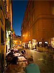 People dining at outside restaurant, Rome, Lazio, Italy, Europe