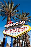 Welcome to downtown Las Vegas sign, Las Vegas, Nevada, United States of America, North America