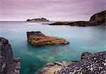 Godrevy Lighthouse from a tranquil Godrevy Point, Cornwall, England, United Kingdom, Europe