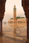 Hassan II Mosque through archway, Casablanca, Morocco, North Africa, Africa