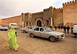 Place el Hedim, Bab Mansour, Meknès, patrimoine mondial de l'UNESCO, Maroc, Afrique du Nord, Afrique