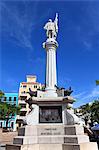 Christopher Columbus Statue, Plaza Colon, Old San Juan, San Juan, Puerto Rico, West Indies, Caribbean, United States of America, Central America