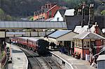 Llangollen Railway, gare, Llangollen, vallée de la Dee, Denbighshire, Galles du Nord, au pays de Galles, Royaume-Uni, Europe