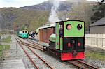 Seelinie (Bahnstrecke), Station, Snowdonia, Llanberis, Gwynedd, Nordwales, Wales, Vereinigtes Königreich, Europa