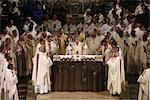 Eucharist, Chrism mass (Easter Wednesday) in Notre Dame Cathedral, Paris, France, Europe