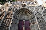 Saint-Etienne's gate, South facade, Notre Dame Cathedral, Paris, France, Europe