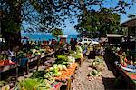 Vegetables for sale at the market of Lenakel, capital of the Island of Tanna, Vanuatu, South Pacific, Pacific