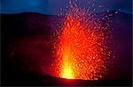 Volcano eruptions at the Volcano Yasur, Island of Tanna, Vanuatu, South Pacific, Pacific