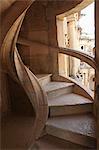 Escalier en colimaçon dans le couvent du Christ (Convento de Cristo), patrimoine mondial de l'UNESCO, Tomar, Ribatejo, Portugal, Europe