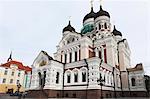 Alexander Nevsky Cathedral, a Russian Reviival style Orthodox church, by Mikhail Preobrazhensky, Toompea, Tallinn, Estonia, Europe