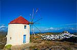 Windmill, Chora, Amorgos, Cyclades, Aegean, Greek Islands, Greece, Europe