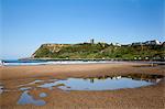 Castle Hill de North Sands, Scarborough, North Yorkshire, Yorkshire, Angleterre, Royaume-Uni, Europe